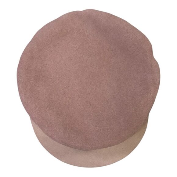 Lack Of Color Lola Pink Suede Slouch Cap Hat Size Medium